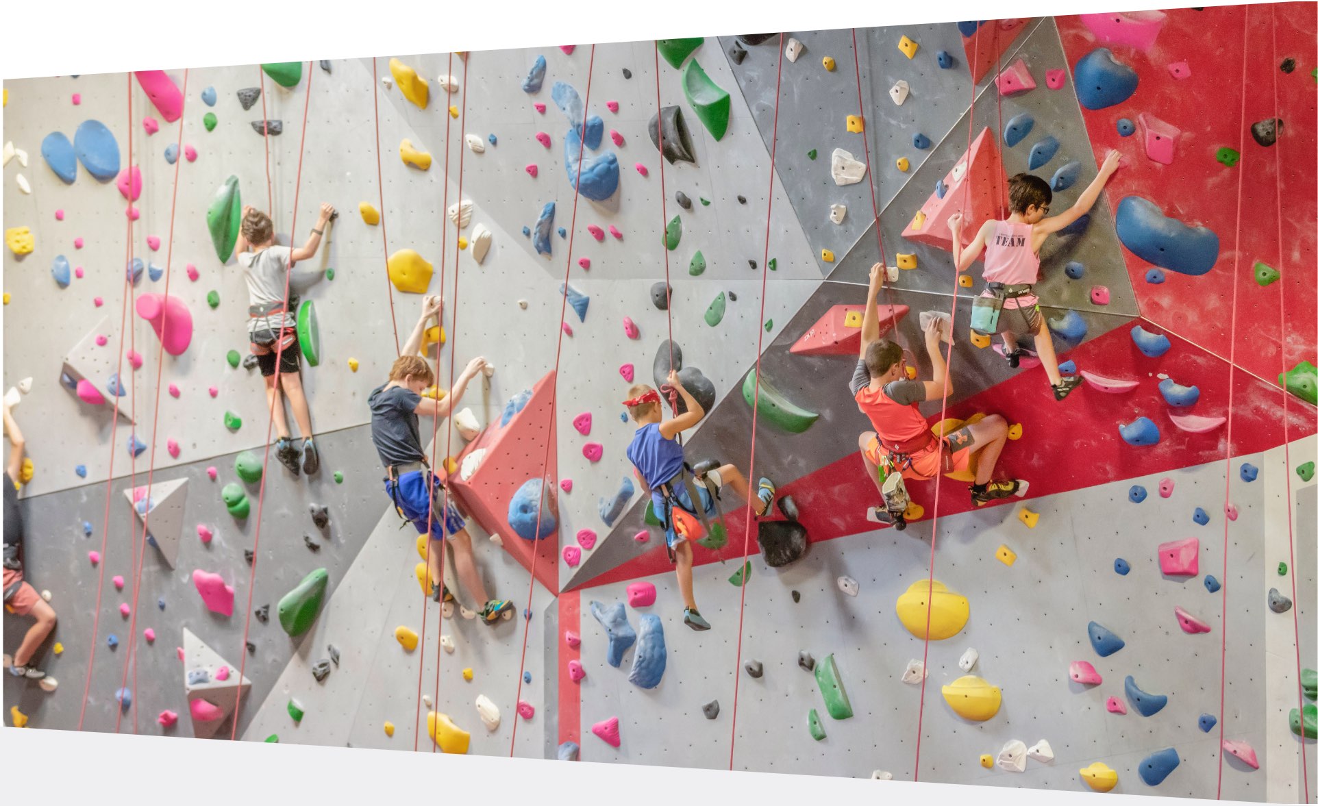 Kids climbing